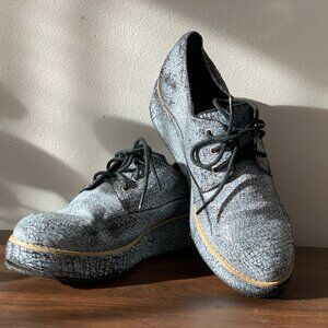 Blue Platform Matisse Brand Laceup Shoes Size 7